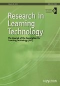 Research in Learning Technology Open Access